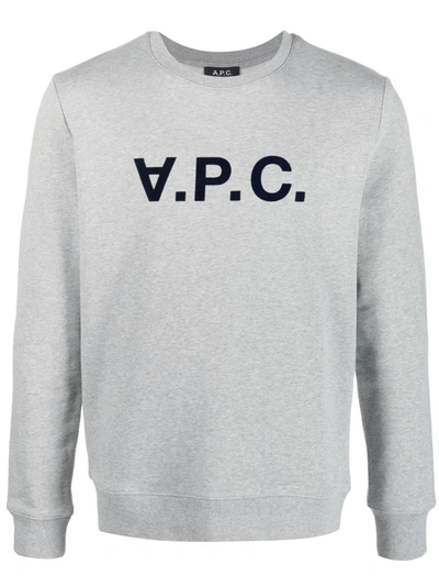 Shop Apc A.p.c. Sweatshirt In Pla Gris Chine