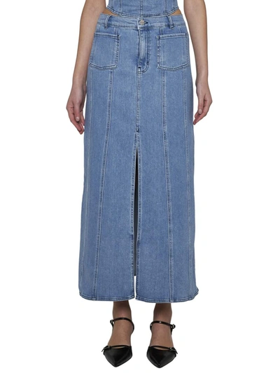 Shop Baum Und Pferdgarten Skirts In Light Cool Denim