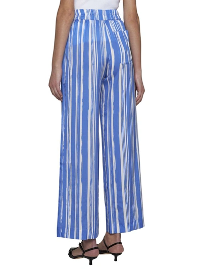 Shop Baum Und Pferdgarten Trousers In Blue Painted Stripe