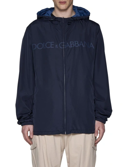 Shop Dolce & Gabbana Coats In Blue