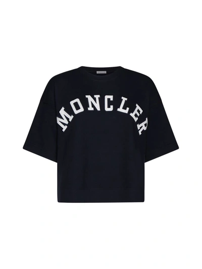 Shop Moncler T-shirts And Polos In Blue