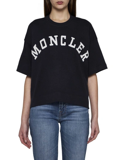 Shop Moncler T-shirts And Polos In Blue