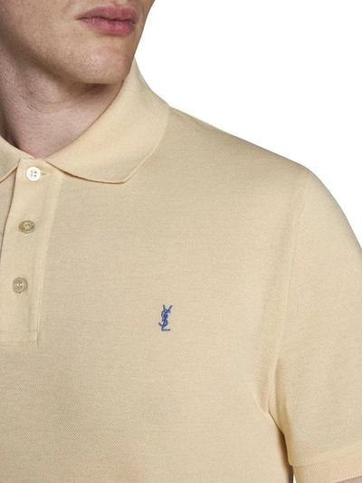 Shop Saint Laurent T-shirts And Polos In Juane Bleu
