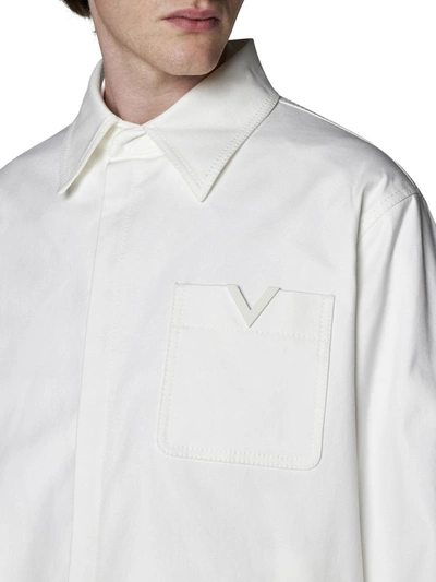 Shop Valentino Coats In Ivory