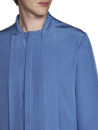 Shop Valentino Shirts In Blue