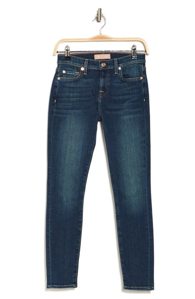 Shop 7 For All Mankind Mid Rise Ankle Skinny Jeans In Bairfate