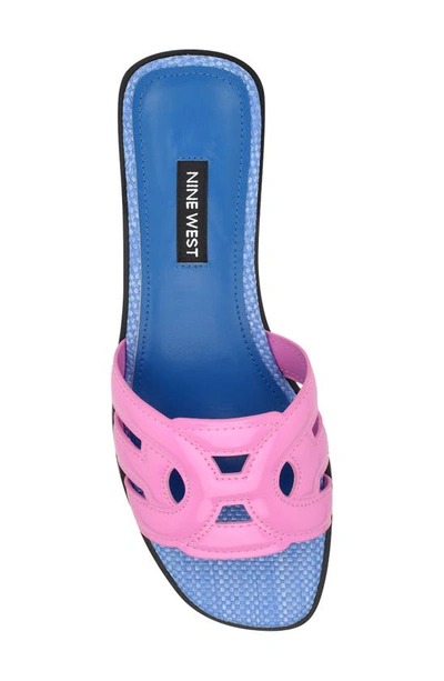 Shop Nine West Geena Slide Sandal In Light Magenta Patent