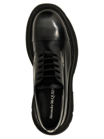 Shop Alexander Mcqueen Leather Lace-up Shoes In Black
