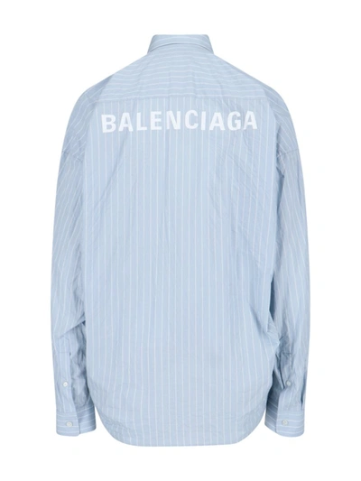 Shop Balenciaga Shirts In Blue