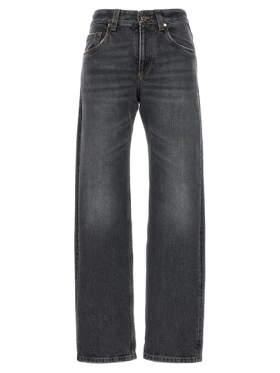 Shop Brunello Cucinelli 'the Retro Vintage' Jeans In Gray