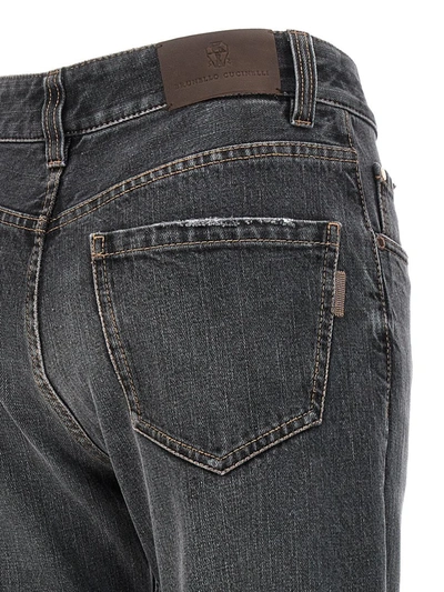 Shop Brunello Cucinelli 'the Retro Vintage' Jeans In Gray