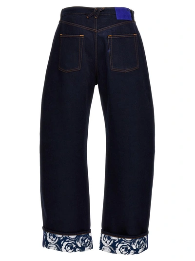 Shop Burberry Heavy Denim Jeans In Blue