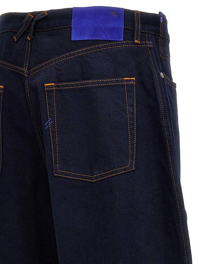 Shop Burberry Heavy Denim Jeans In Blue