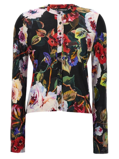 Shop Dolce & Gabbana 'roseto' Cardigan In Multicolor