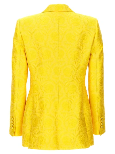 Shop Dolce & Gabbana Single-breasted Turlington Blazer In Yellow