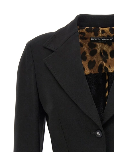 Shop Dolce & Gabbana Single-breasted Turlington Blazer In Black