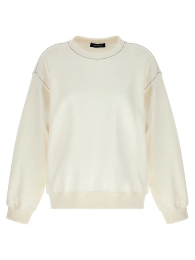 Shop Fabiana Filippi Light Point Detail Sweatshirt In White