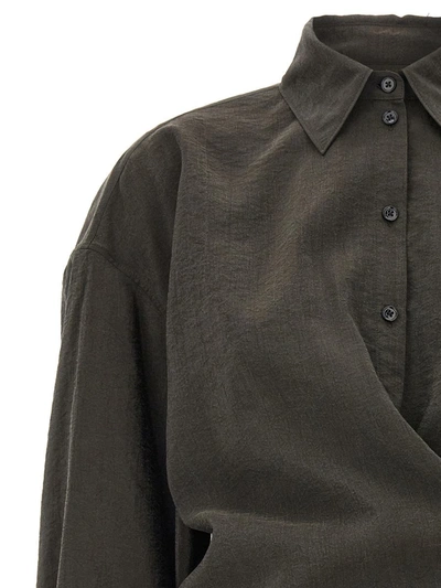 Shop Lemaire 'twisted' Shirt In Brown