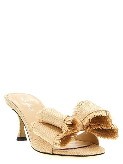 Shop Mach & Mach 'le Cadeau' Sandals In Beige