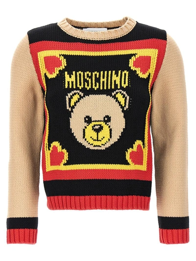 Shop Moschino 'archive Scarves' Sweater In Multicolor