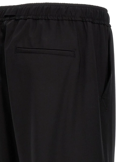 Msgm Cargo Trousers Functional Adjustable Hem In Black