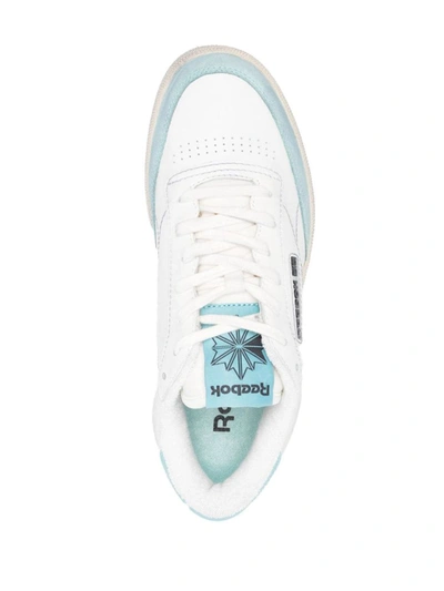 Shop Reebok By Palm Angels Club C Leather Sneakers In Clear Blue