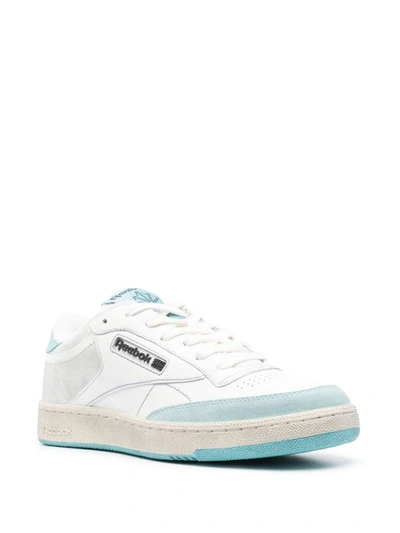 Shop Reebok By Palm Angels Club C Leather Sneakers In Clear Blue