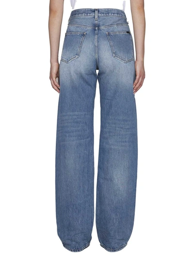 Shop Saint Laurent Jeans In Lake Medium Blue 3d