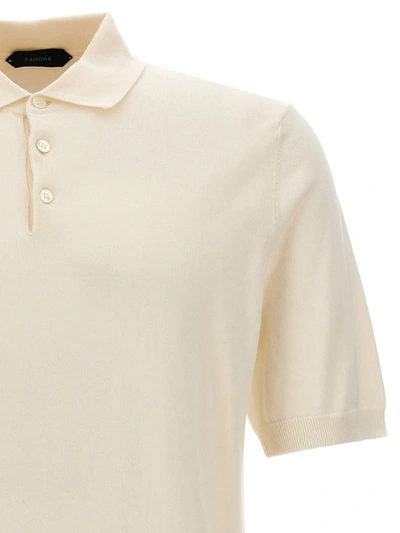 Shop Zanone Cotton Polo Shirt In White