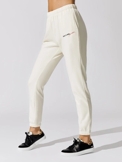 Shop Adam Selman Sport Cozy Sweatpant In Cream