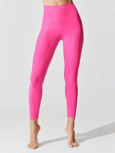 Shop Beyond Yoga Spacedye Caught In The Midi High Waisted Legging In Pink Glo