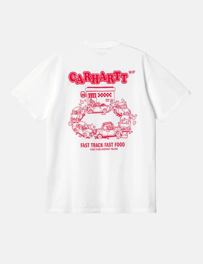 Shop Carhartt -wip Fast Food T-shirt (loose) In White