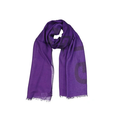 Shop Givenchy Logo Scarf In Purple