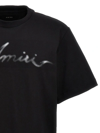 Shop Amiri ' Smoke' T-shirt In Black