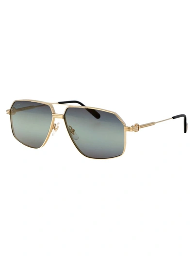 Shop Cartier Sunglasses In 012 Gold Gold Violet