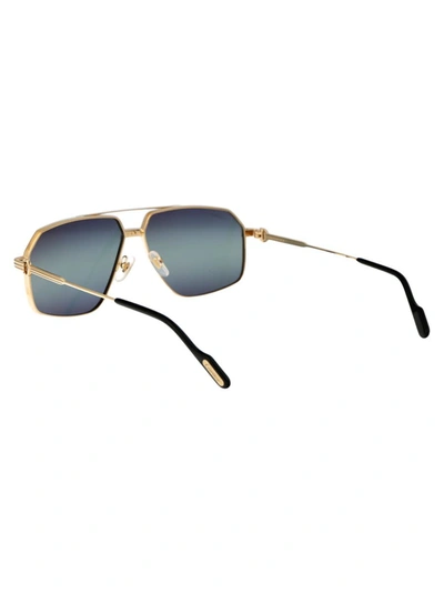 Shop Cartier Sunglasses In 012 Gold Gold Violet