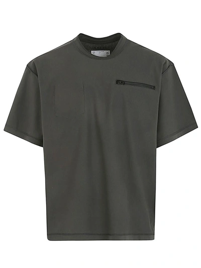 Shop Sacai Cotton Jersey T-shirt Clothing In Grey