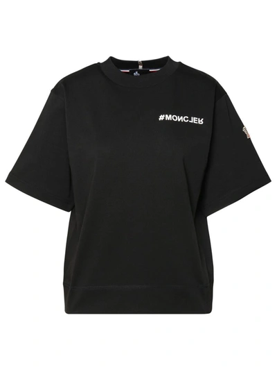 Shop Moncler Grenoble Black Cotton T-shirt