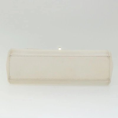 Pre-owned Chanel Flap Bag White Leather Shoulder Bag ()