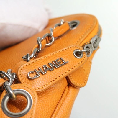 Pre-owned Chanel Orange Leather Shoulder Bag ()