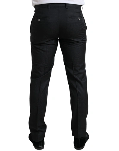 Shop Dolce & Gabbana Elegant Slim Fit Dress Men's Pants In Black