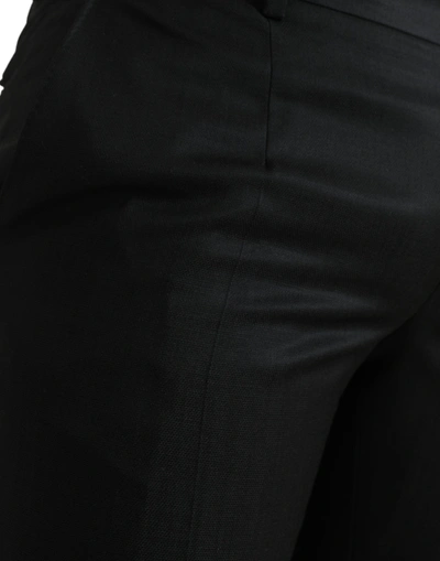 Shop Dolce & Gabbana Elegant Slim Fit Dress Men's Pants In Black
