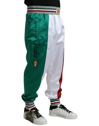 Shop Dolce & Gabbana Italian Stripe Jogger Men's Trousers In Multicolor