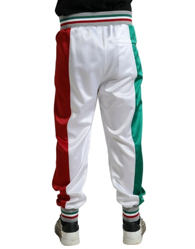Shop Dolce & Gabbana Italian Stripe Jogger Men's Trousers In Multicolor