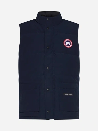 Shop Canada Goose Freestyle Quilted Nylon Down Vest In Atlantic Navy