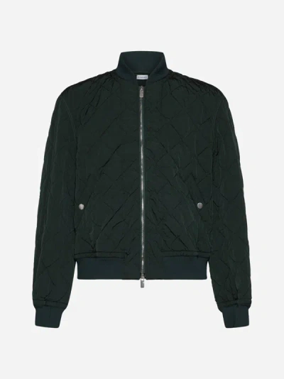 Shop Burberry Quilted Nylon Jacket In Ivy