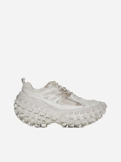 Shop Balenciaga Bouncer Mesh And Faux Leather Sneakers In Beige
