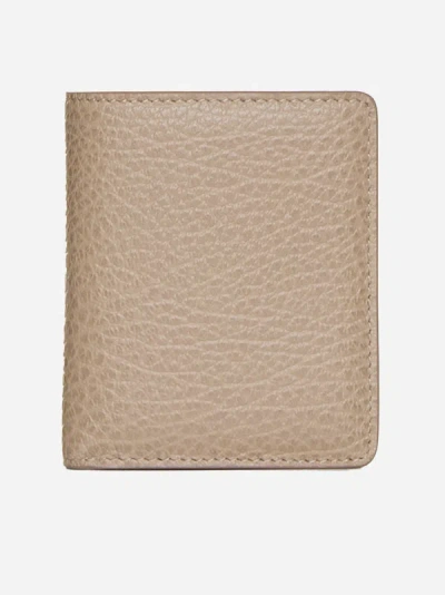 Shop Maison Margiela Leather Small Bifold Wallet In Biche