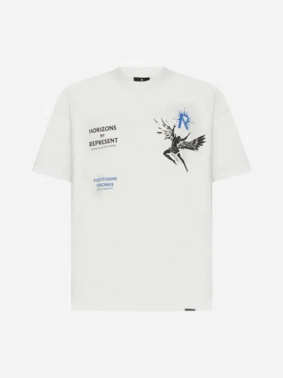 Shop Represent Icarus Cotton T-shirt In Flat White