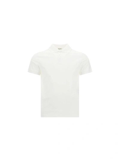 Shop Saint Laurent Polo Shirt In Blanc